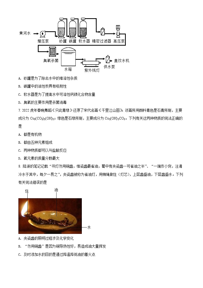 2022年甘肃省兰州市中考一模（一诊）化学试题03