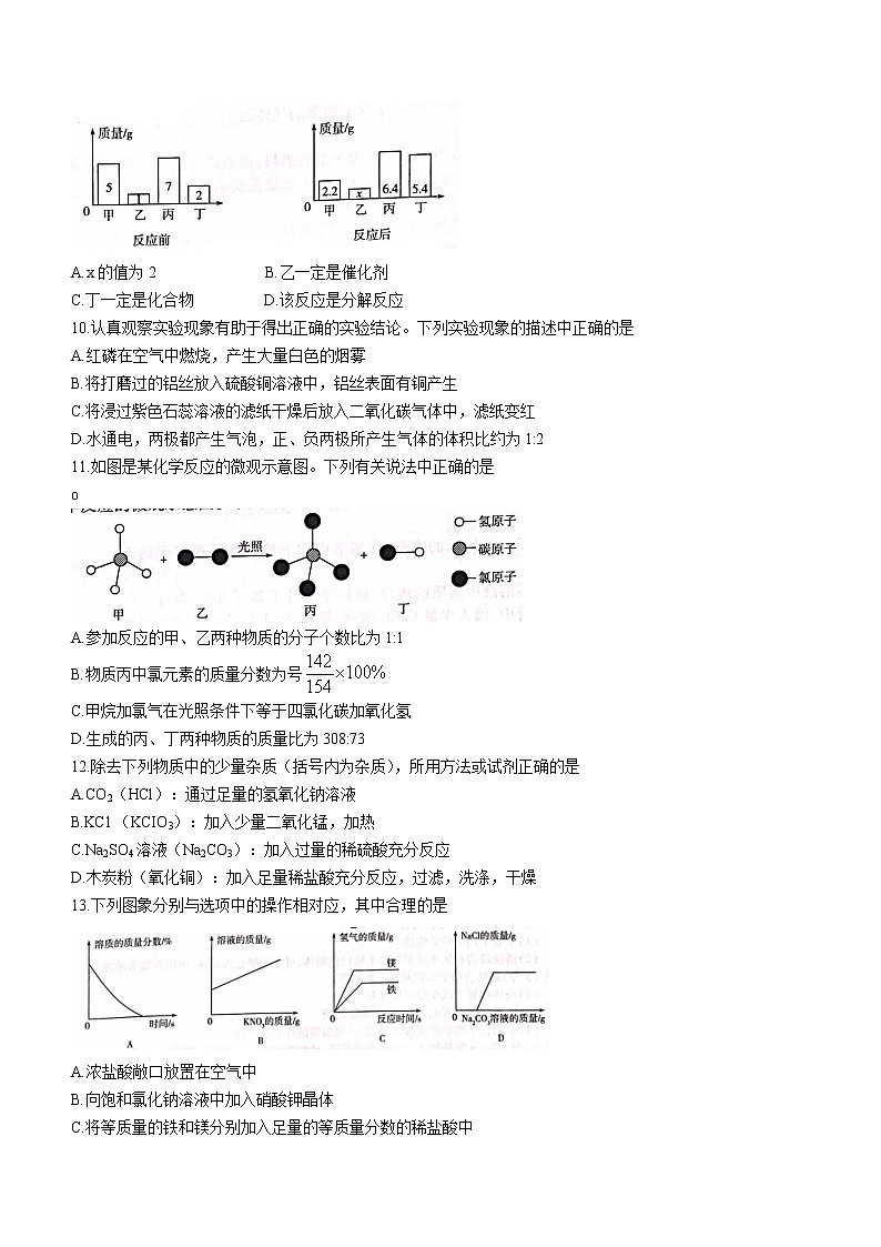 2022年河南省大联考中考二模化学试题(word版无答案)第2页