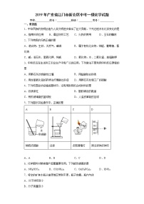 2019年广东省江门市新会区中考一模化学试题(word版含答案)