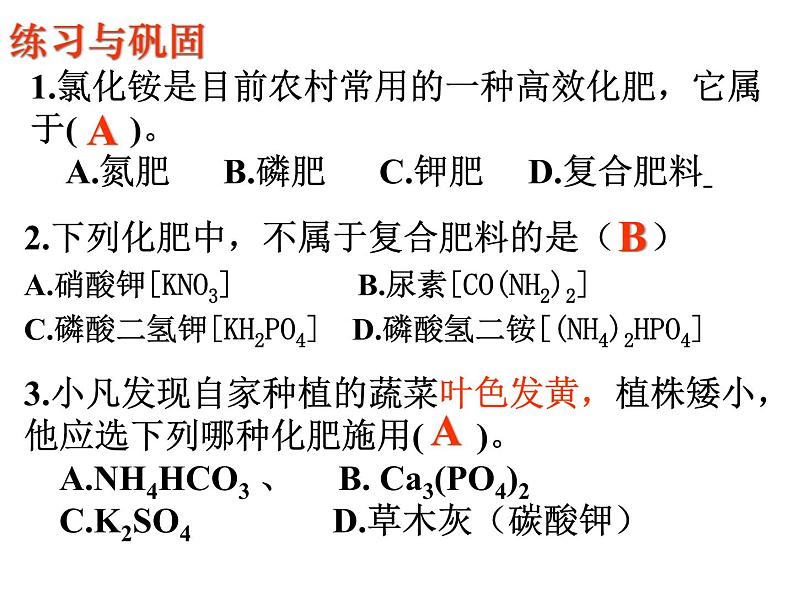 北京课改版九下化学 12.3化学肥料 课件08