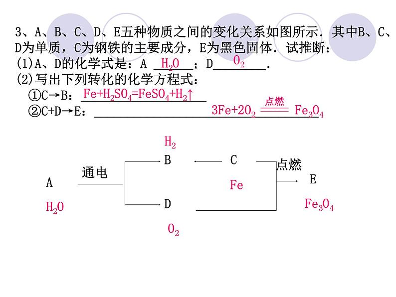 粤教版九下化学 物质推断题专题复习 课件07