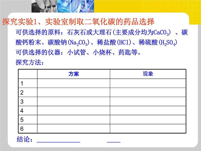 初中化学 人教2011课标版 八年级 课题2 二氧化碳制取的研究 省优课件第4页