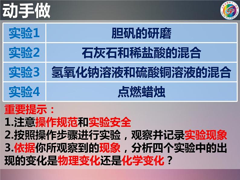 初中化学人教版八年级 物质的变化和性质部优课件第7页