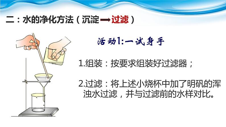 初中化学人教版八年级 水的净化部优课件第6页