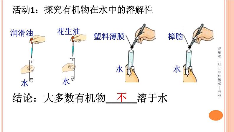 初中化学科粤版九年级下册 有机物的常识部优课件第8页