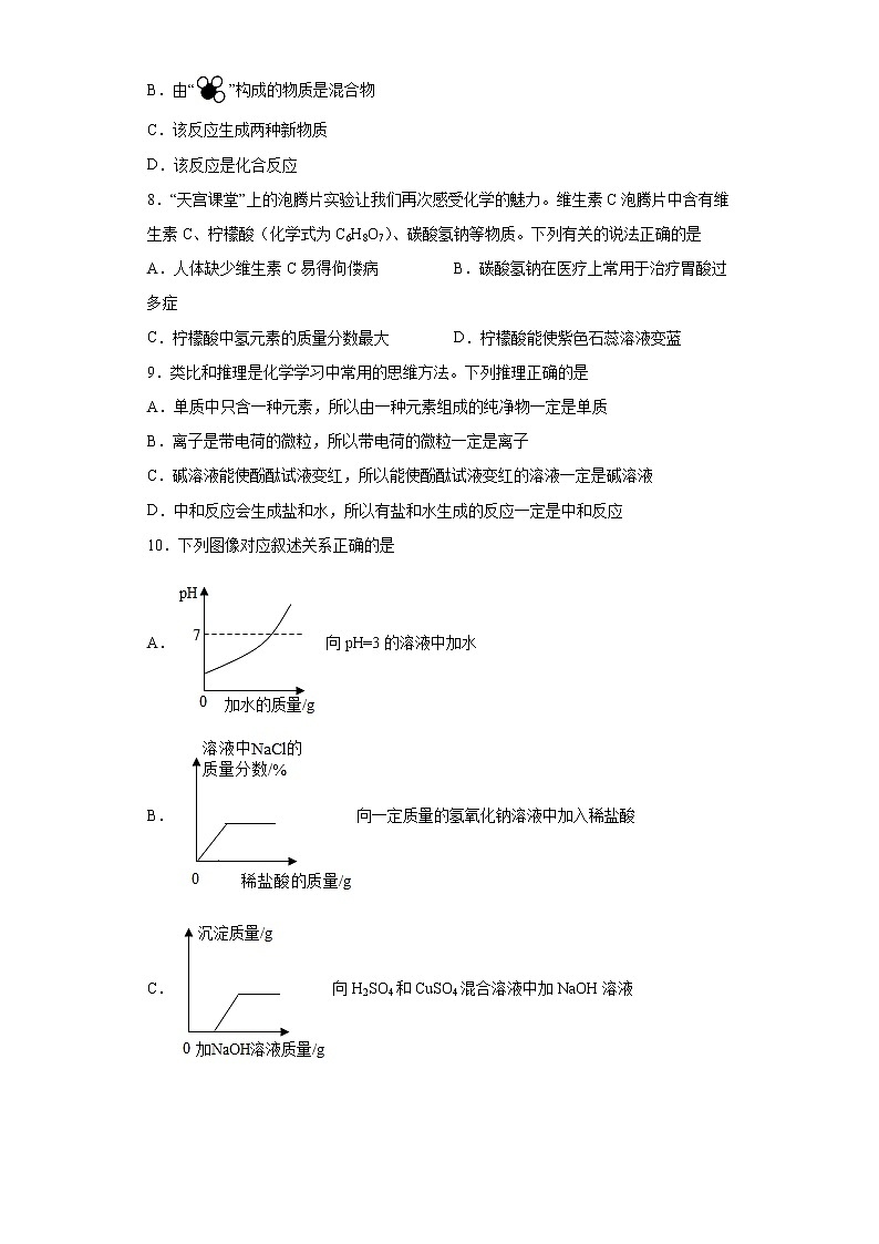 2022年江西省赣州地区中考模拟化学试题(word版含答案)第2页