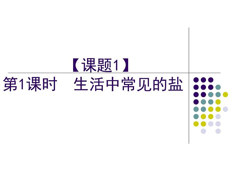 人教版九年级化学下册 第十一单元  常见的盐课件PPT第1页