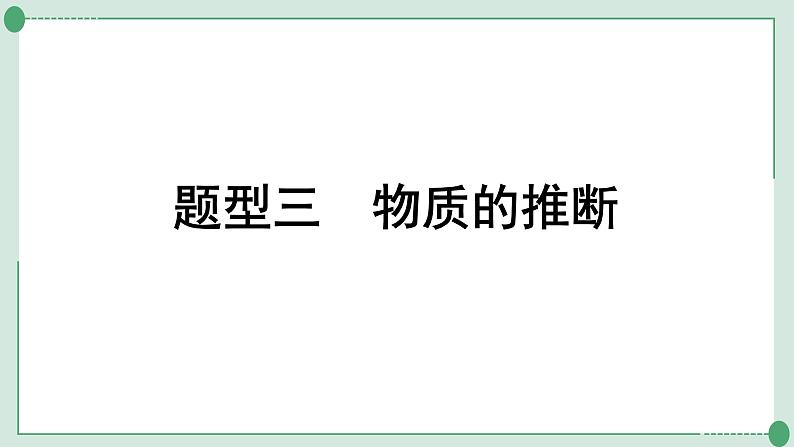 2022年中考化学第二轮专题复习题型三物质的推断课件PPT第1页