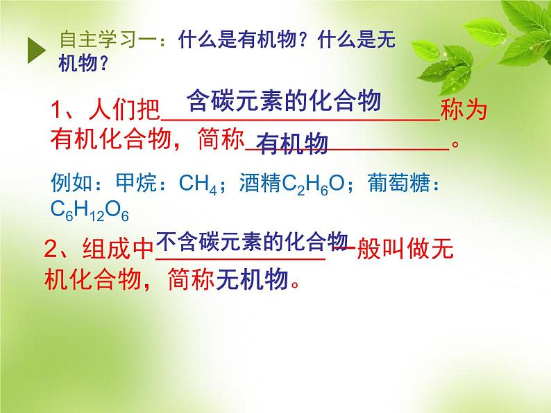 沪教版九下化学 8.1什么是有机化合物 课件第6页