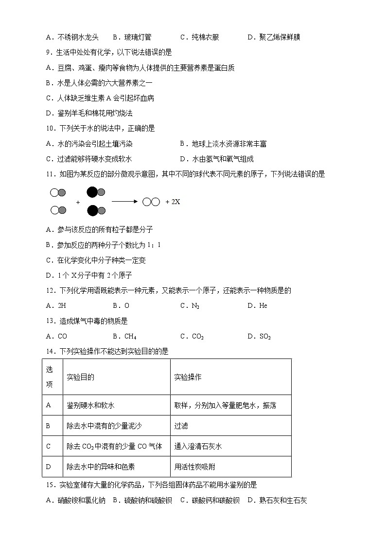 湖南省邵阳市邵阳县2021-2022学年九年级下学期期中考试化学试卷(word版含答案)第2页