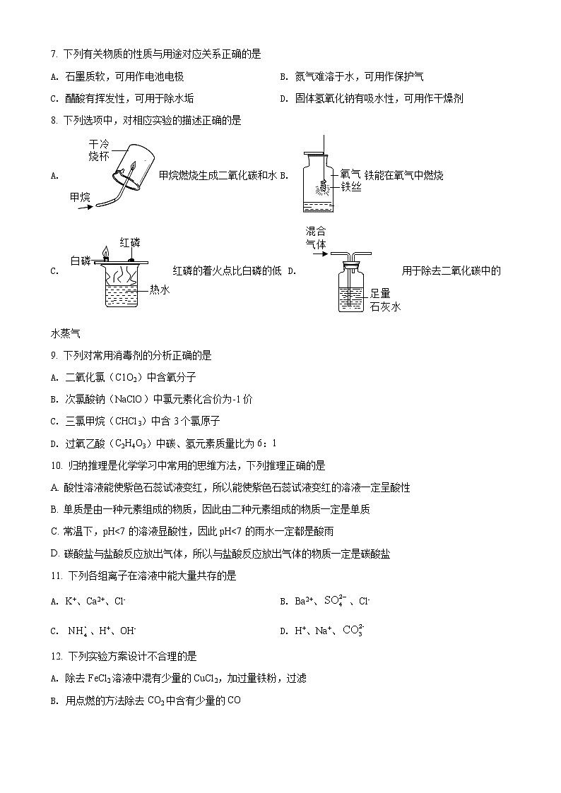 2022年河南省南阳市唐河县中考一模化学试题02
