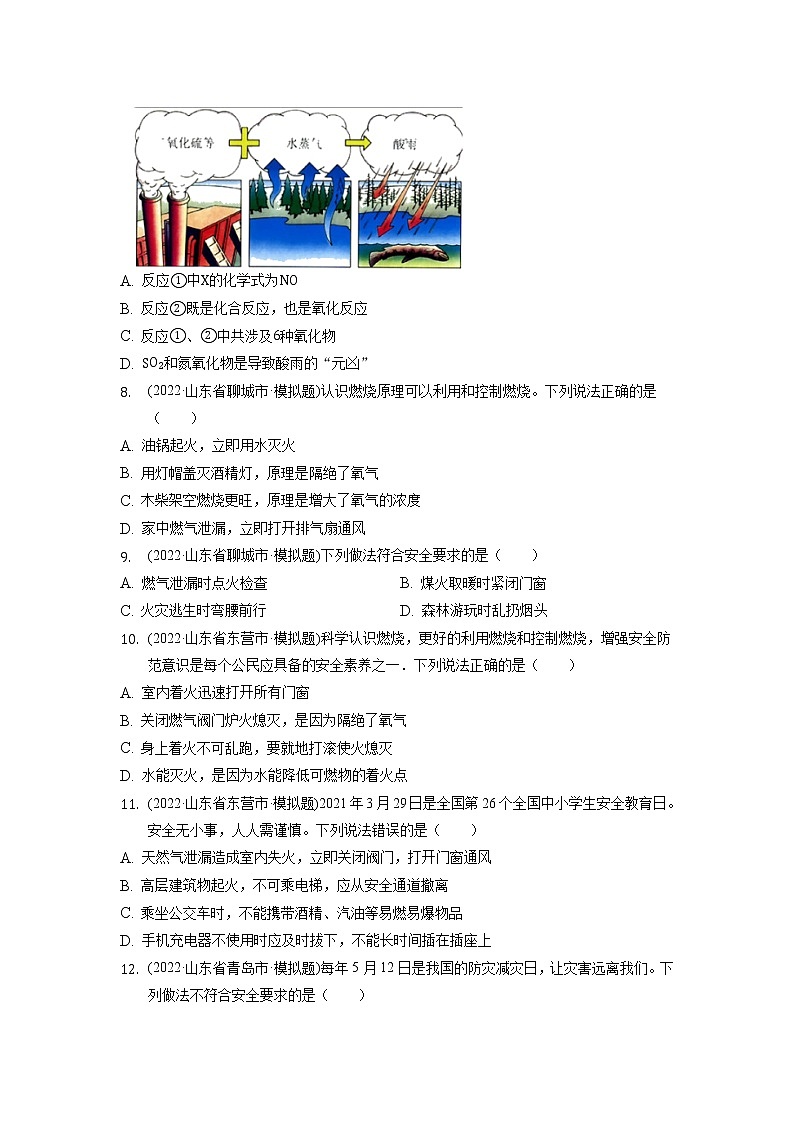 2022年山东省各地化学中考试题选编——第7单元+燃料及其利用练习题第3页