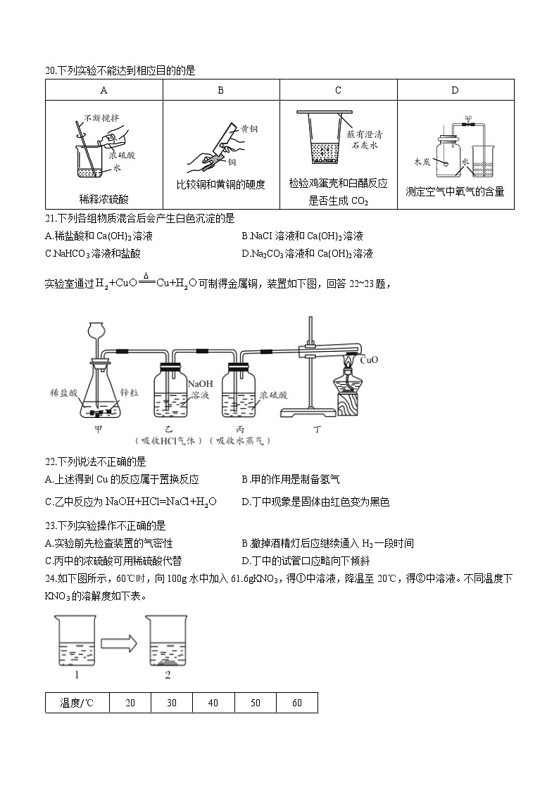 2022年北京市海淀区中考一模化学试题03