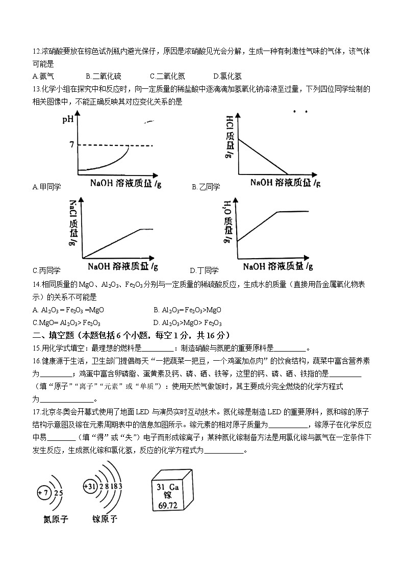 2022年河南省商丘市虞城县中考二模化学试题（A卷）第3页
