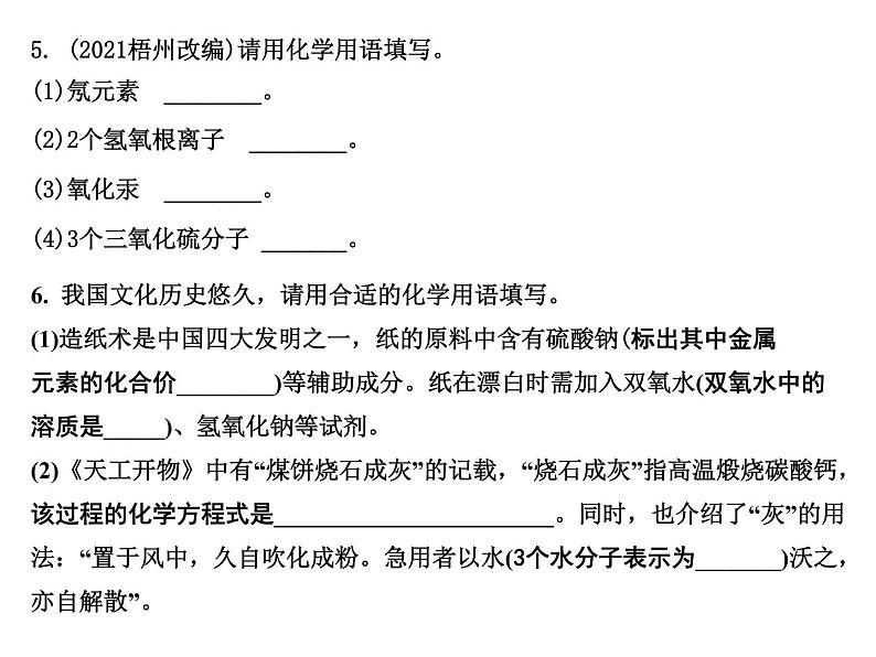 2022年中考复习化学用语每日一练课件PPT第2页