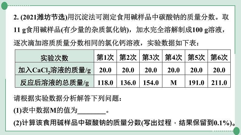 2022年中考化学第二轮专题复习题型五计算题课件PPT第4页