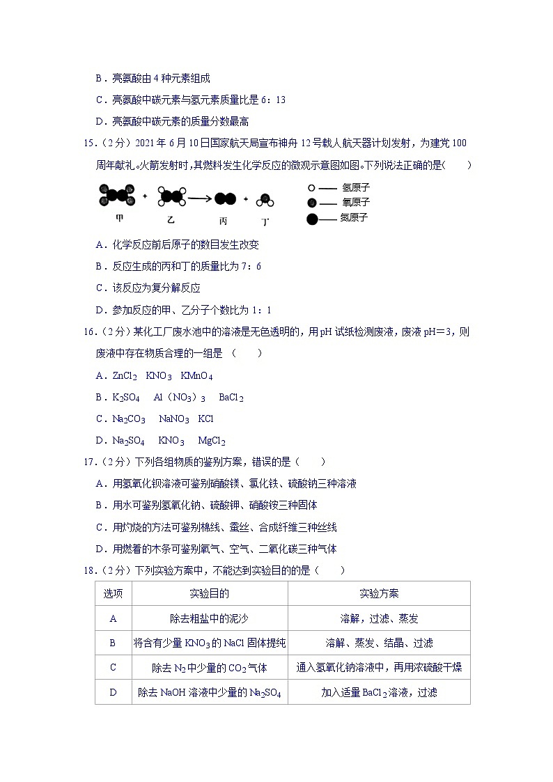 2021年广西贺州市中考化学真题（解析）03