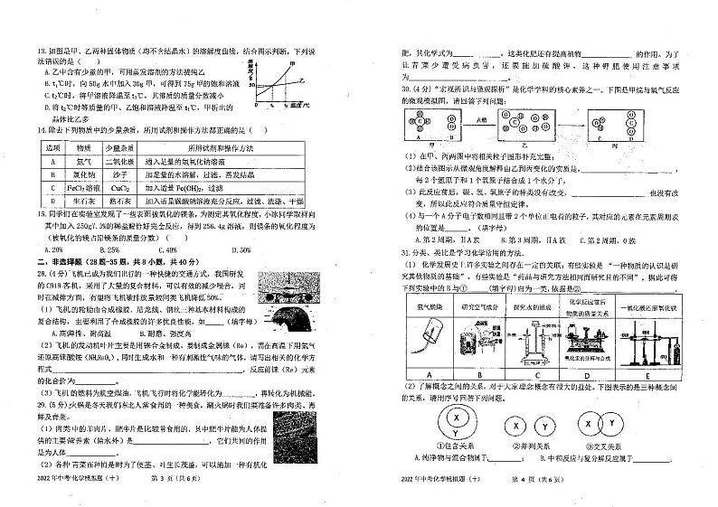 2022年哈市化学中考模拟卷（10）（含答案）第2页