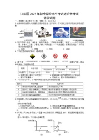 2022年四川省泸州市江阳区初中学业水平考试适应性考试化学试题