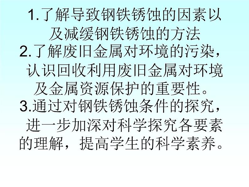 鲁教版九年级下册化学  9.3钢铁的锈蚀与防护 课件第2页