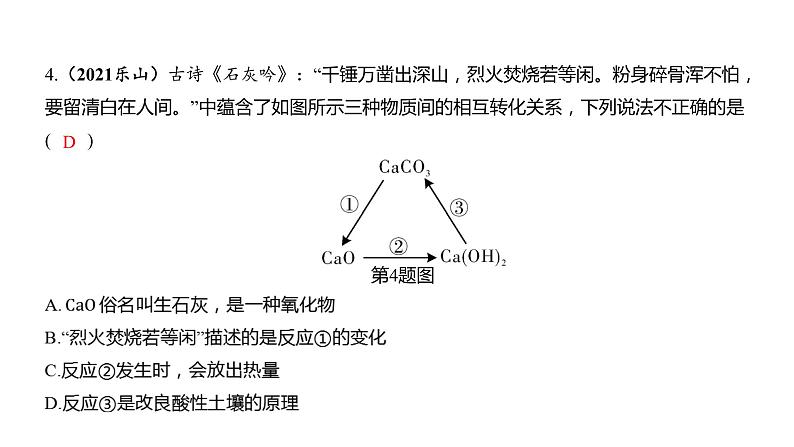 中考化学二轮复习专项突破】（四） 酸碱盐之间的反应与转化课件PPT04