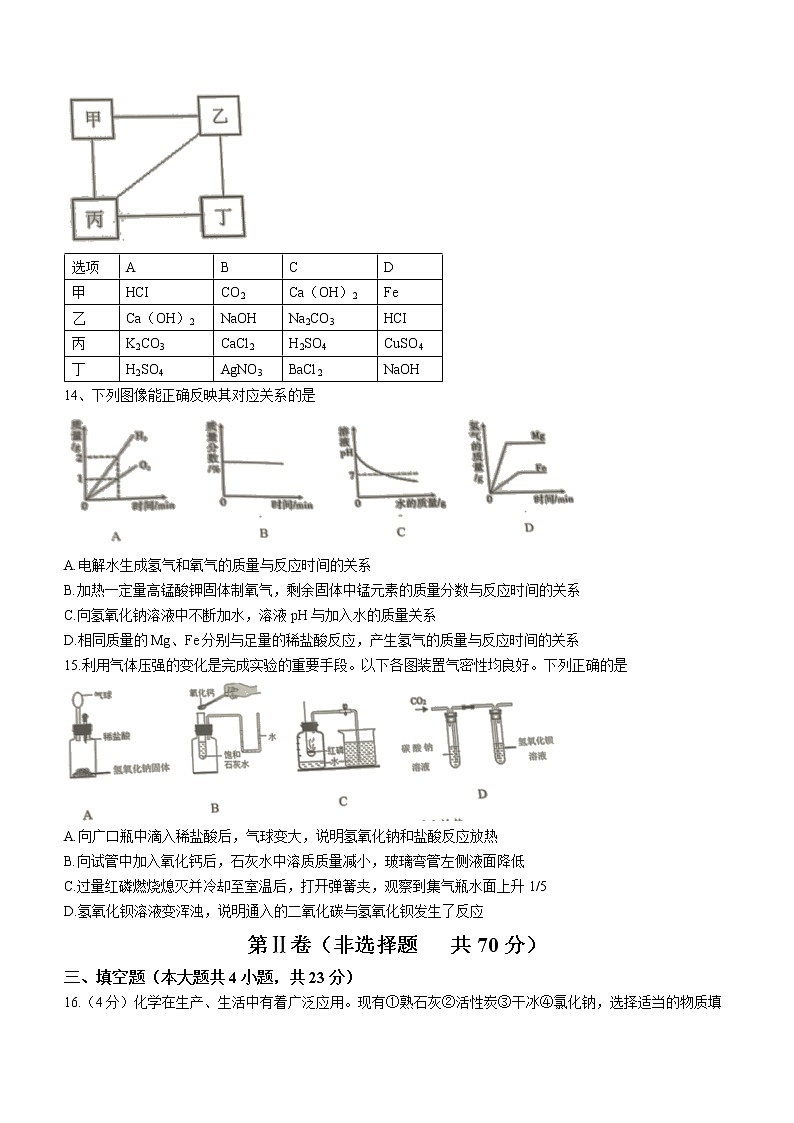 2022年天津市西青区中考一模化学试题03