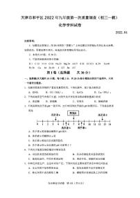 天津市和平区2022年九年级第一次质量调查化学试卷含答案（初三一模）
