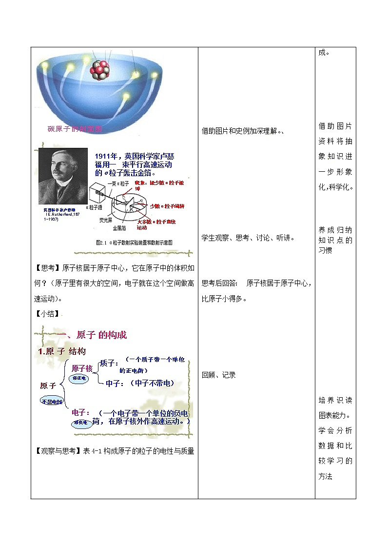 人教初中化学九上《3课题2原子的结构》word教案第2页