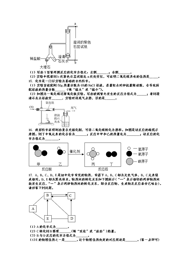 2022年中考化学二轮专题复习碳和碳的氧化物第3页