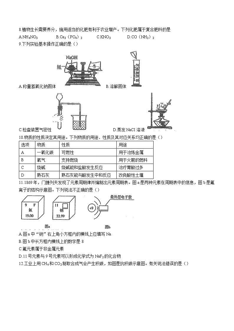 2022年广东省中山市中考二模化学试题02