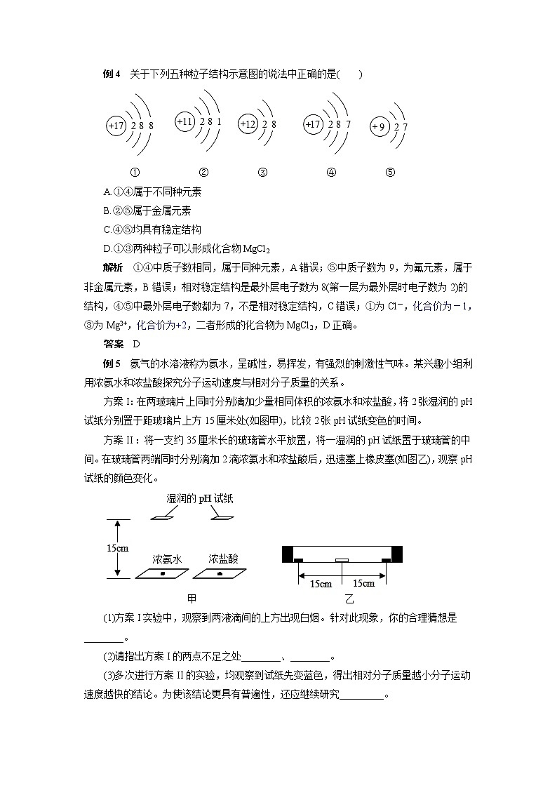 2022年中考化学专题复习热点题型解读微粒知识02