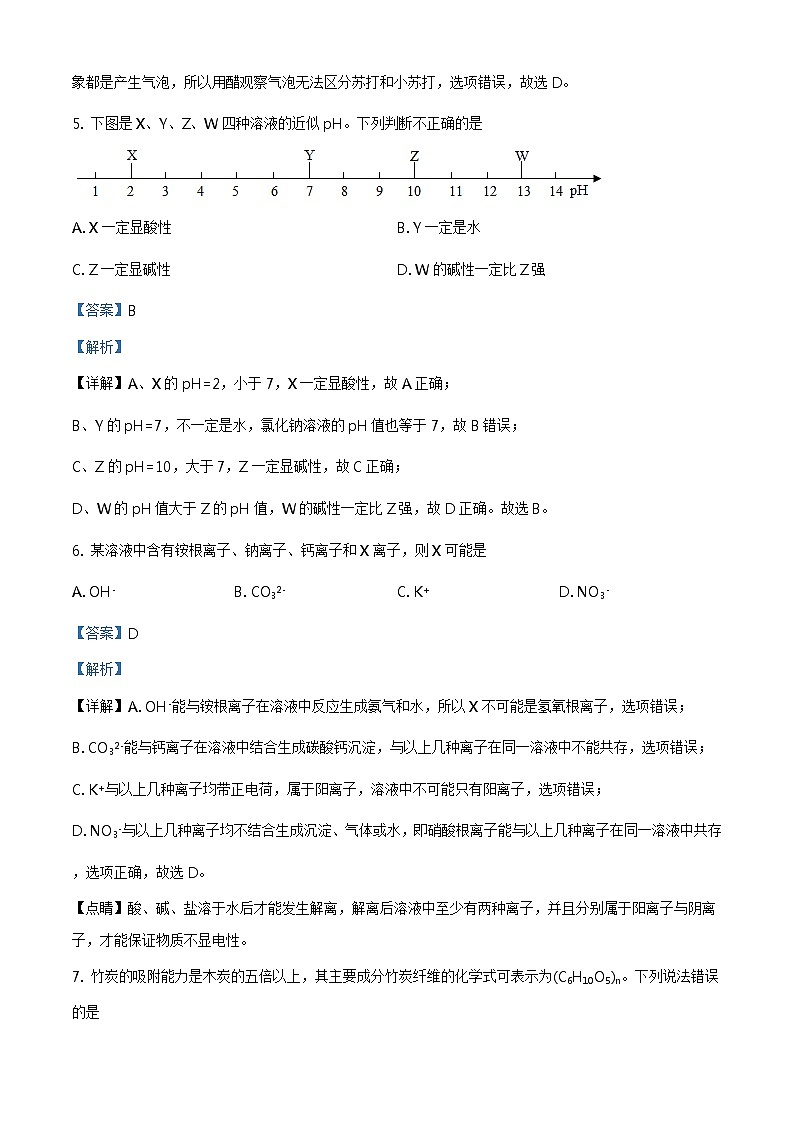 精品解析：2020年辽宁省丹东市振兴区第二十一中学中考二模化学试题（解析版）第3页