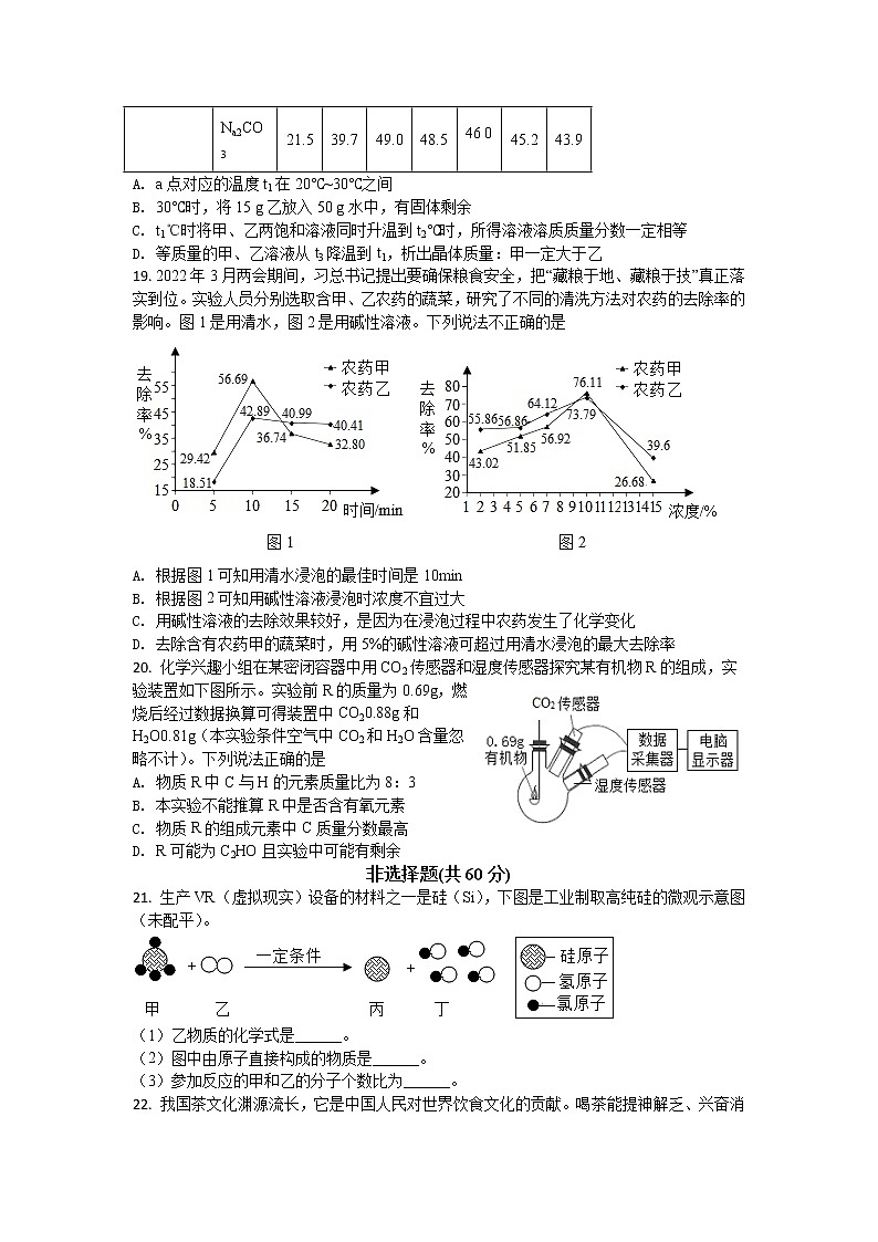 2022年江苏省苏州市中考一模复习化学试卷(11)(word版含答案)03