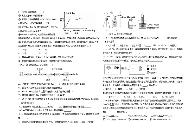 黑龙江省大庆市龙凤区2022年九年级下学期期中考试化学试题第2页