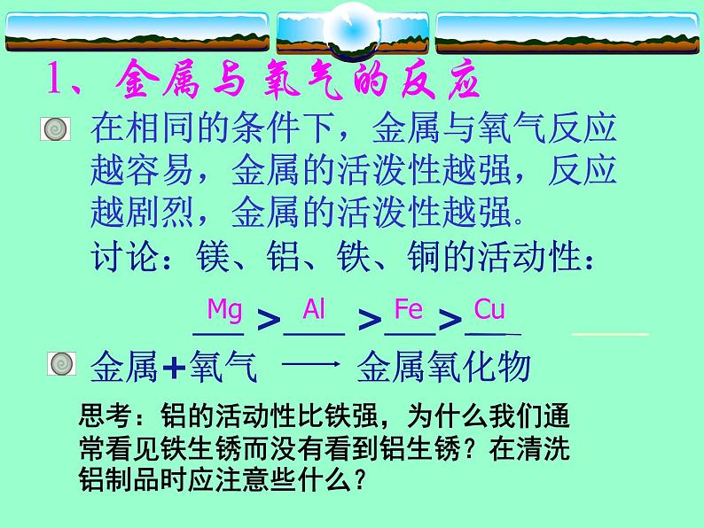 鲁教版九年级下册化学  9.2金属的化学性质 课件第6页