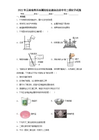 2022年云南省普洱市澜沧拉祜族自治县中考二模化学试题(word版含答案)