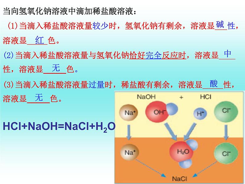 鲁教版九年级下册化学  7.4酸碱中和反应 课件第6页