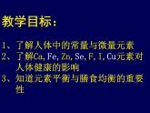 鲁教版九年级下册化学  10.2化学元素与人体健康 课件