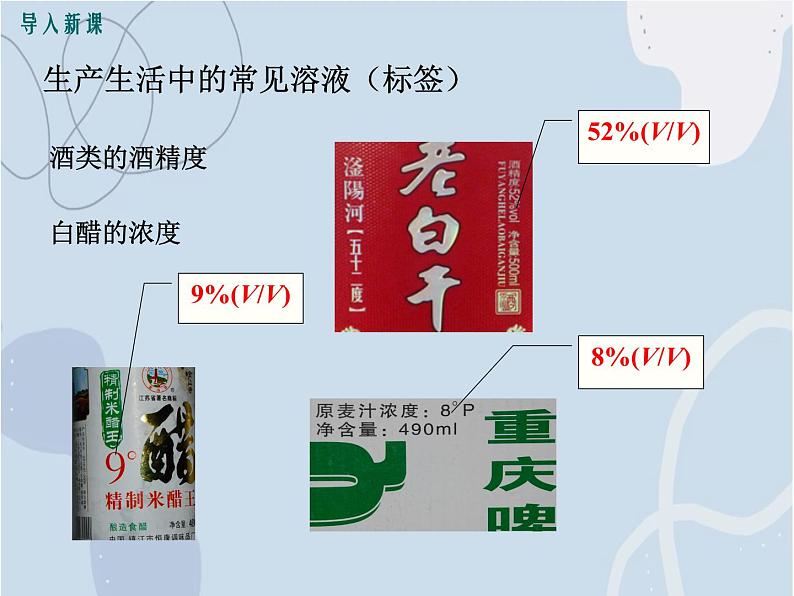 2021-2022学年京改版化学九年级下册 第九章第二节 溶液组成的定量表示 课件3第2页