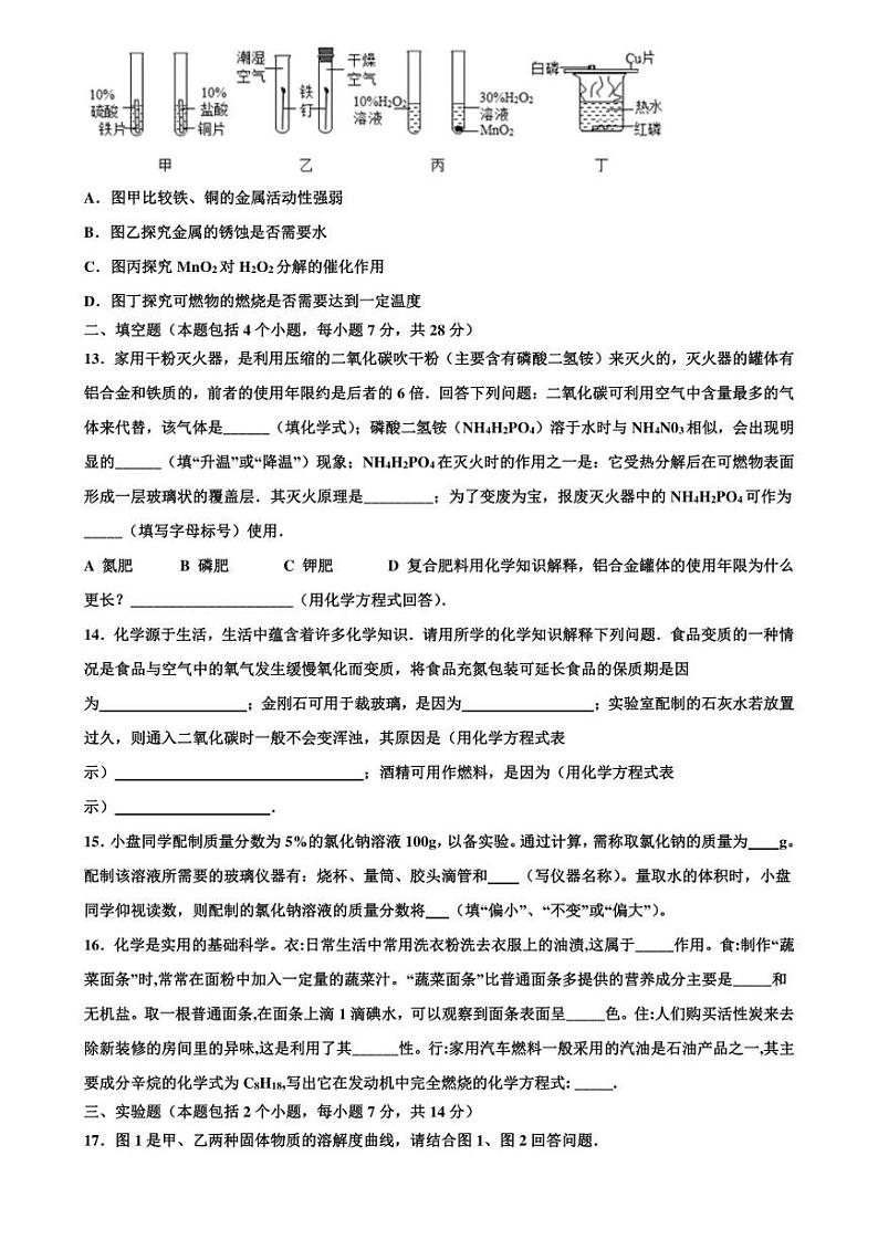 浙江省绍兴市名校联谊会2020年联合中考二模化学试卷含解析第3页