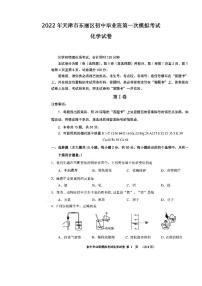 2022年天津市东丽区初三一模化学试题含答案