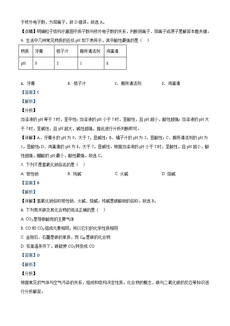 2018年中考真题精品解析化学（广西河池市）精编word版(解析版+原卷板)03