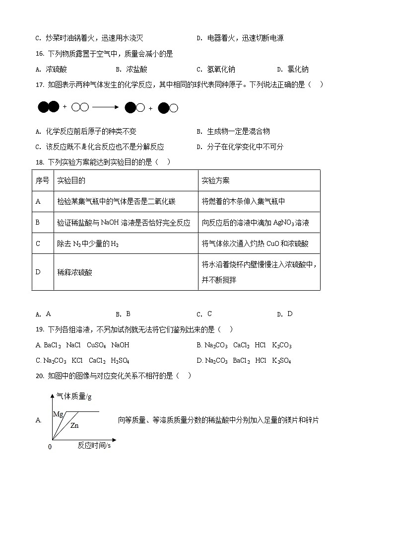 2018年中考真题精品解析化学（广西河池市）精编word版(解析版+原卷板)03