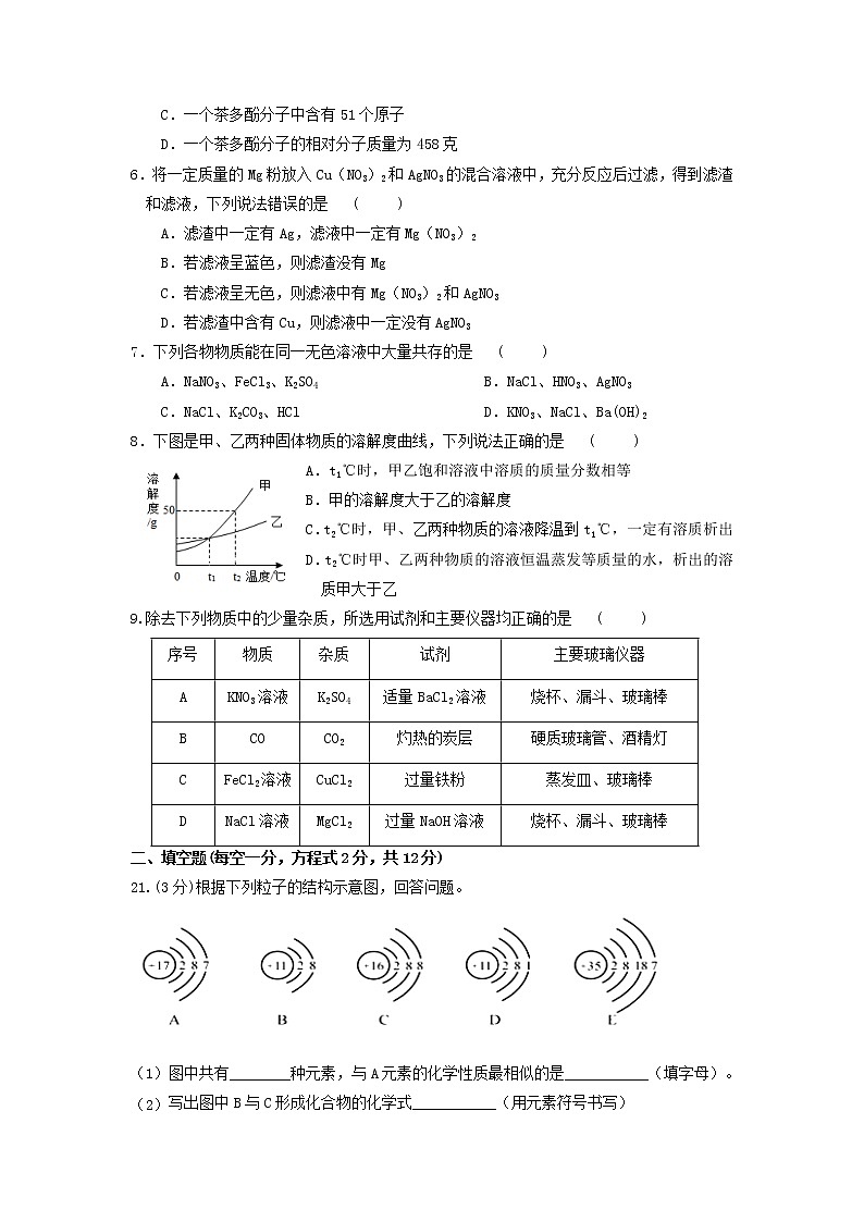 2022年四川省凉山州宁南县模拟考试化学试题（有答案）第2页