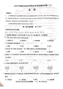 2022年山东省临沂市中考化学模拟试题（二）（无答案）