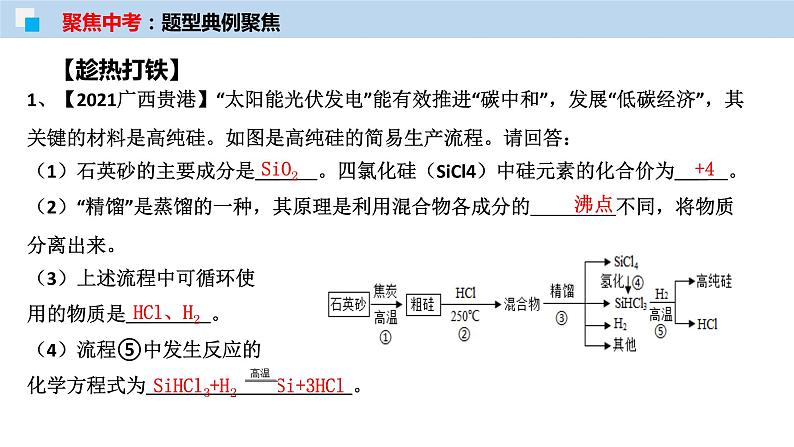 专题 化学工艺流程题（考点精讲PPT版）-【满分之路】备战2022年中考化学一轮复习精讲精练(全国通用)第7页