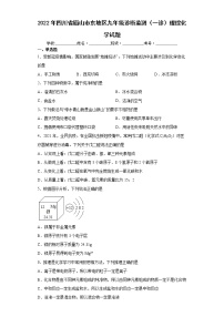 2022年四川省眉山市东坡区九年级诊断监测（一诊）理综化学试题(word版含答案)