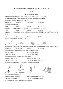 2022年山东省临沂市中考模拟化学试题（二）(word版含答案)