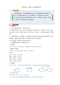 2022年中考化学压轴易错专题12：素材工业流程分析（含答案解析）