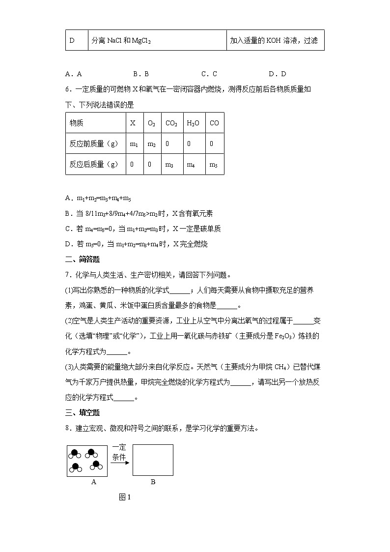 2022年贵州省中考适应性检测化学试题(word版含答案)02
